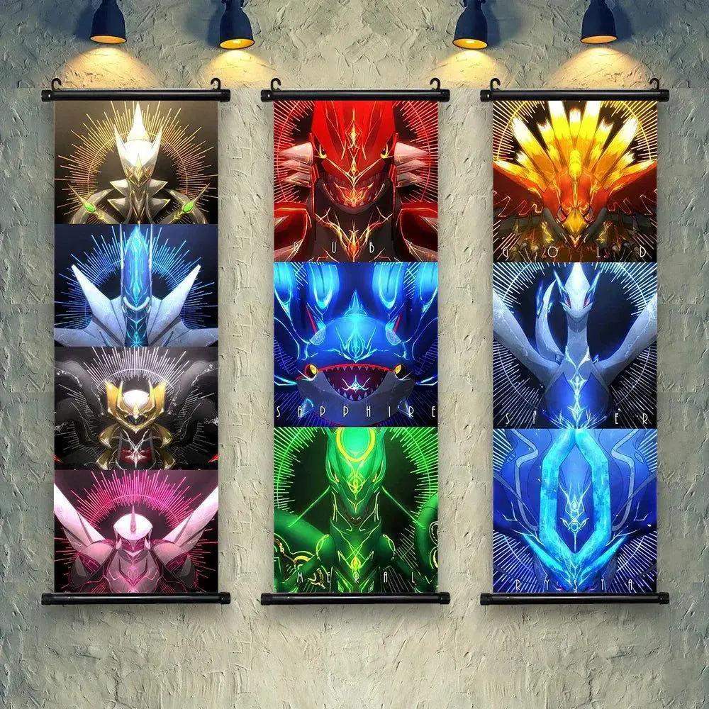 Pokémon Canvas Scroll Art Posters Vibrant Wall Decor - ToylandEU