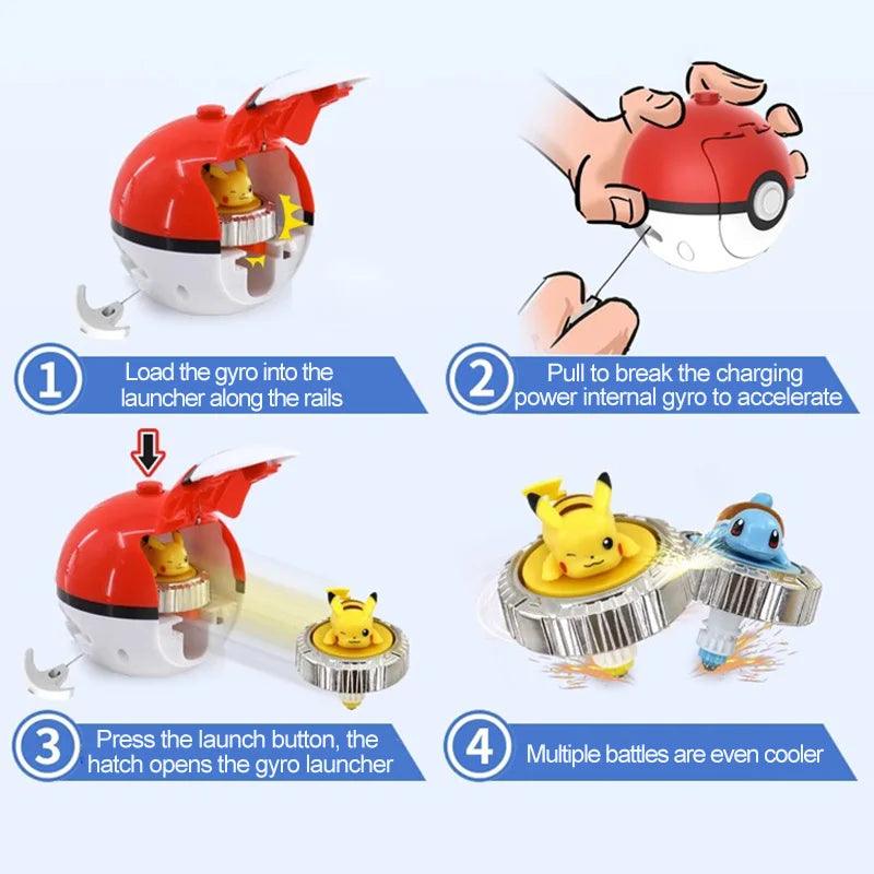  Pokemon Spinning Top | Pikachu Launcher | Toylandeu™ 