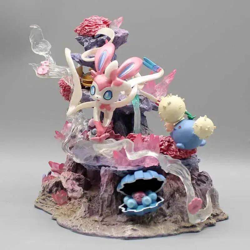 Sylveon Pokemon Figure Premium PVC Statue For Desk Decor - ToylandEU