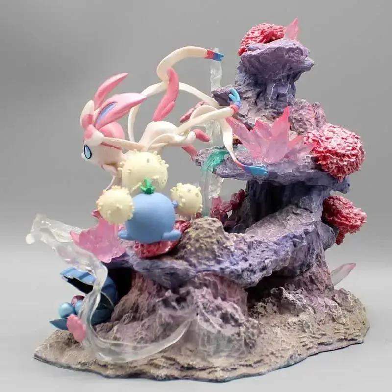 Sylveon Pokemon Figure Premium PVC Statue For Desk Decor - ToylandEU