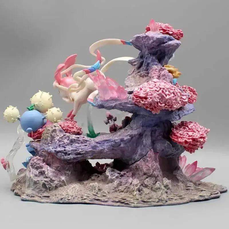 Sylveon Pokemon Figure Premium PVC Statue For Desk Decor - ToylandEU