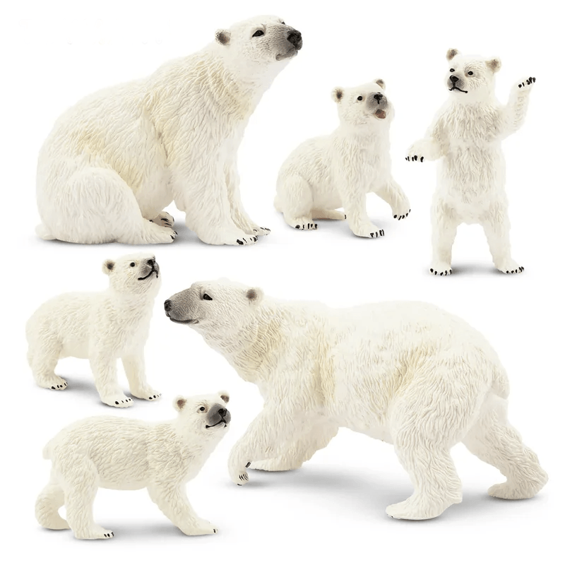  Polar Bear Figures | Mini PVC Figurines | Toylandeu™ 