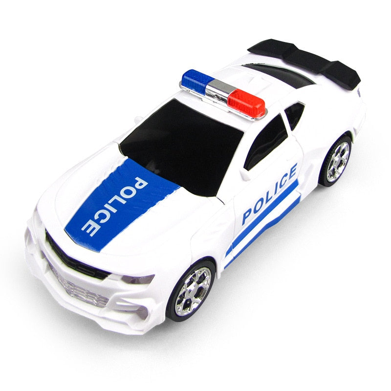 Electronic Police Robot Station Wagon Car Toy with Diecast Features - ToylandEU