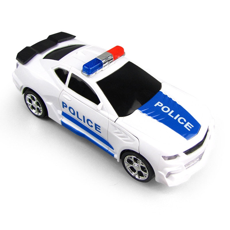 Electronic Police Robot Station Wagon Car Toy with Diecast Features - ToylandEU