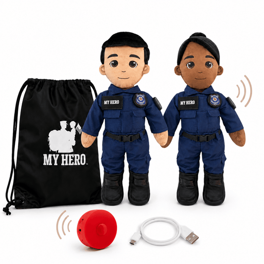  Police Officer Plush Doll Recordable Voice Feature 
