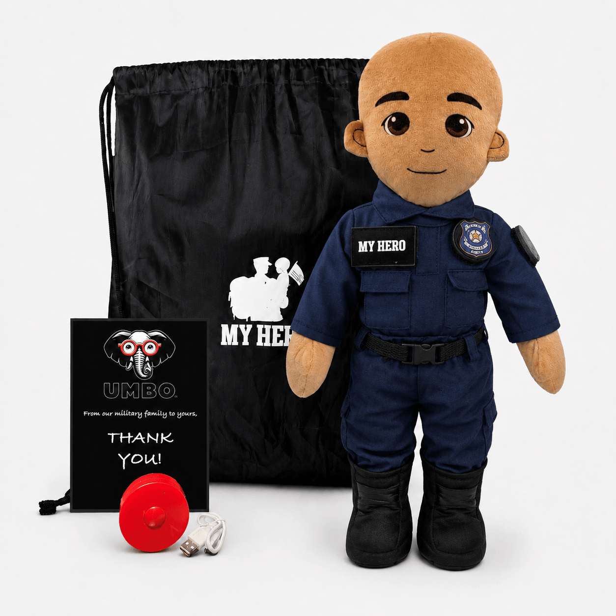  Police Officer Plush Doll Recordable Voice Feature 