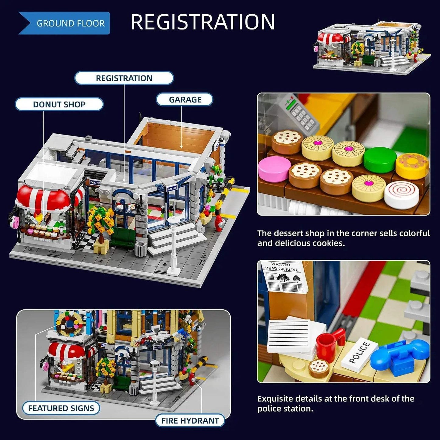 Police Station Building Blocks Set 3200 Pieces Compatible With Lego - ToylandEU