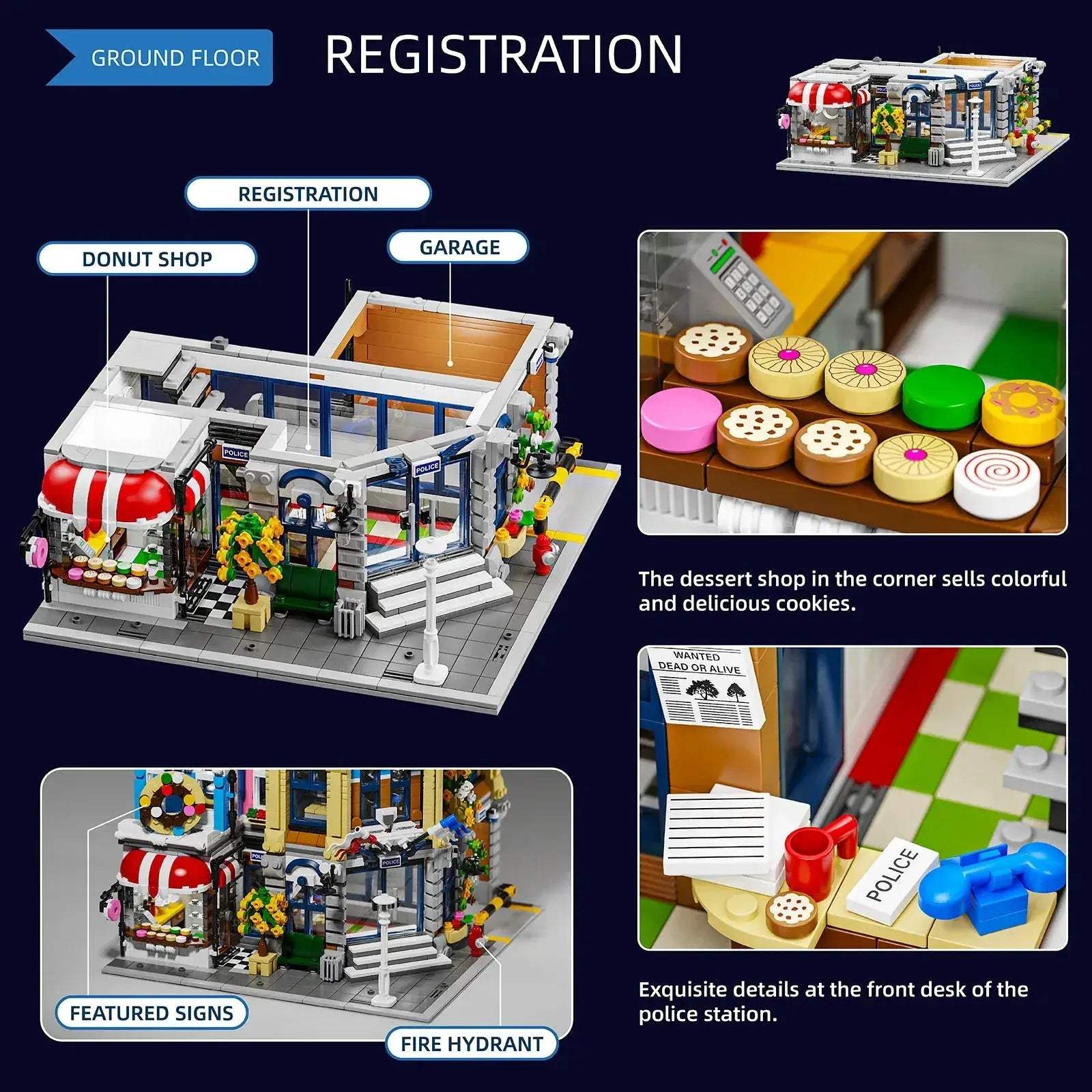 Police Station Building Blocks Set 3200 Pieces Compatible With Lego - ToylandEU