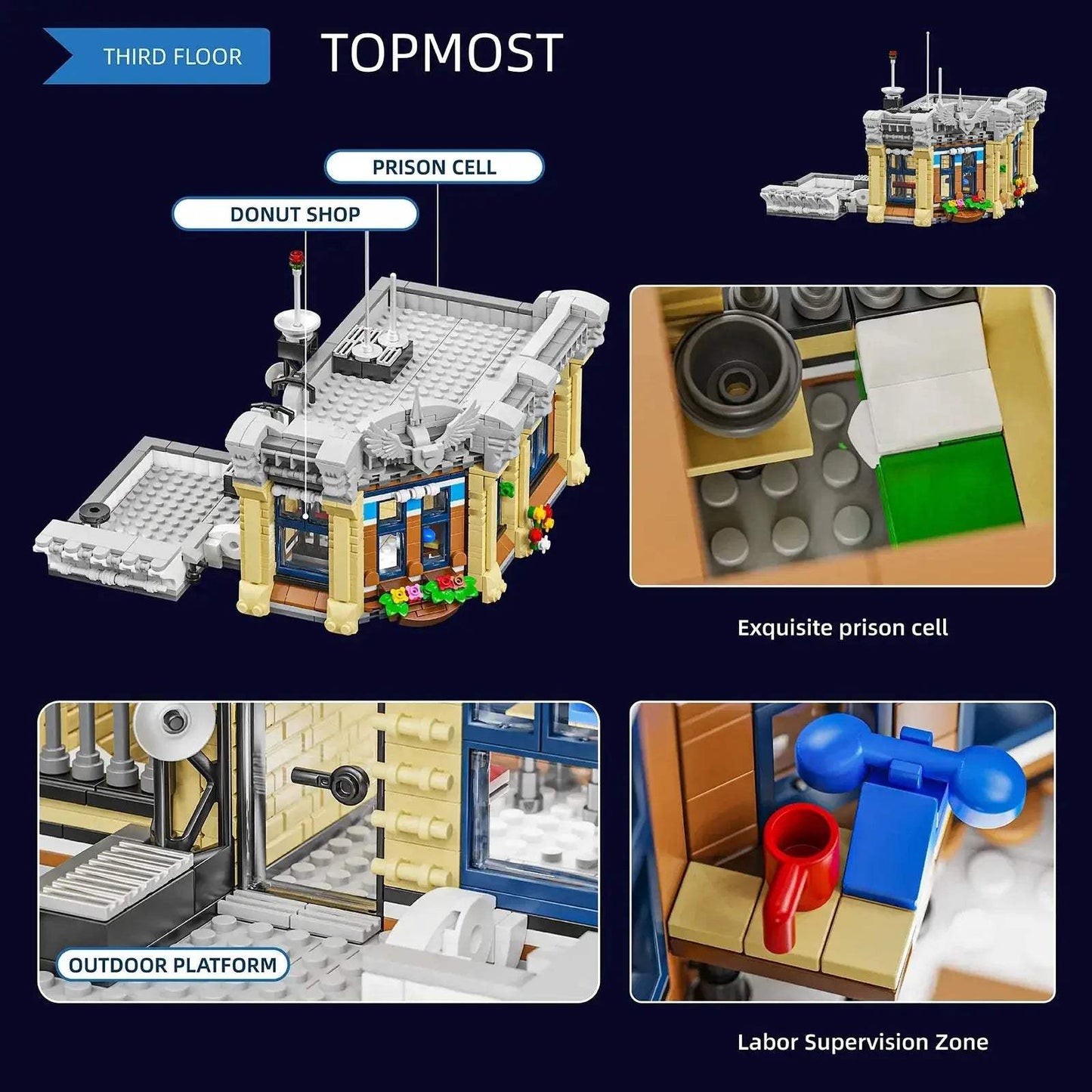 Police Station Building Blocks Set 3200 Pieces Compatible With Lego - ToylandEU