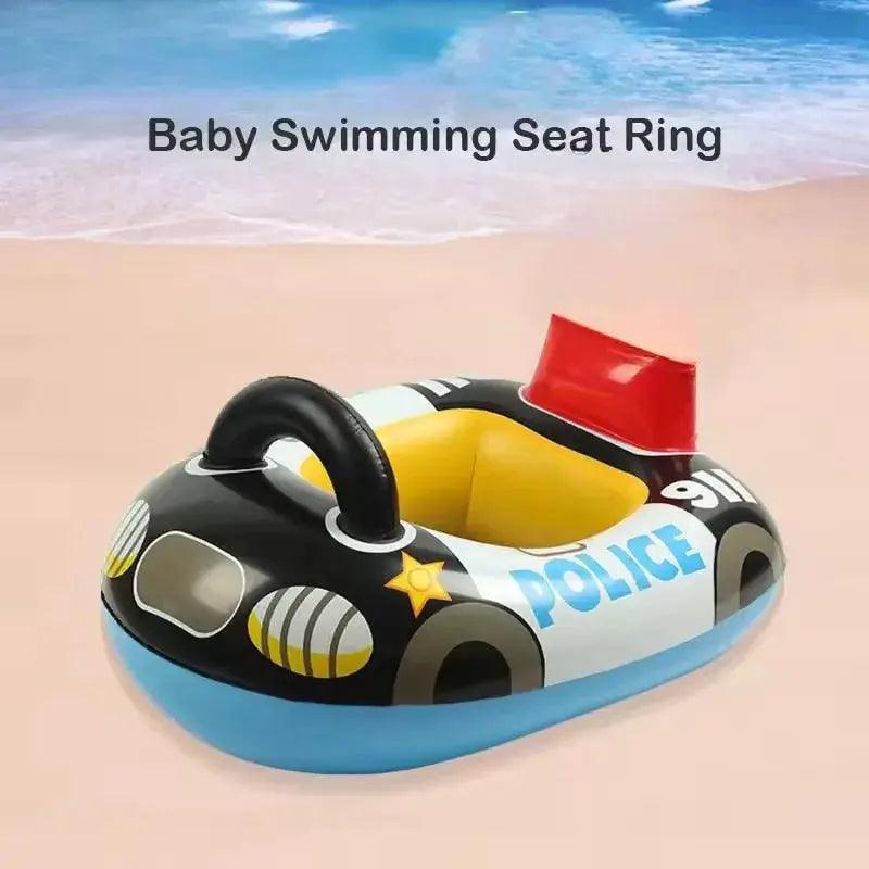  Inflatable Police Car Baby Pool Float Seat For Pool Fun -  ToylandEU™