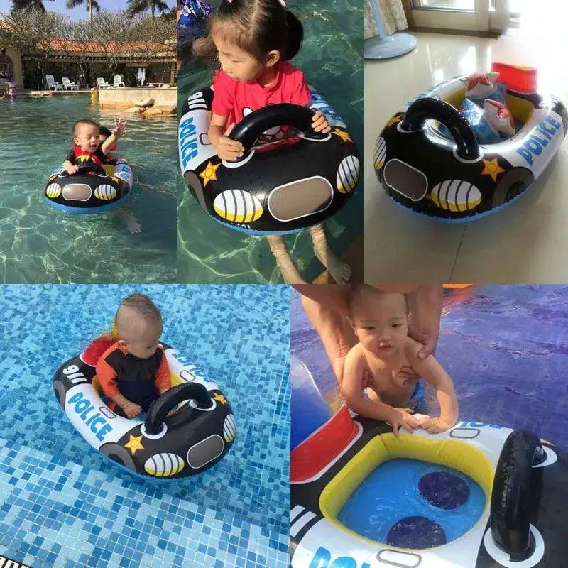  Inflatable Police Car Baby Pool Float Seat For Pool Fun -  ToylandEU™