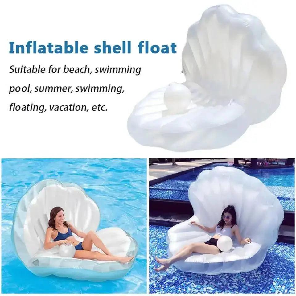  Inflatable Shell Shaped Pool Float With Pearl Ball -  ToylandEU™