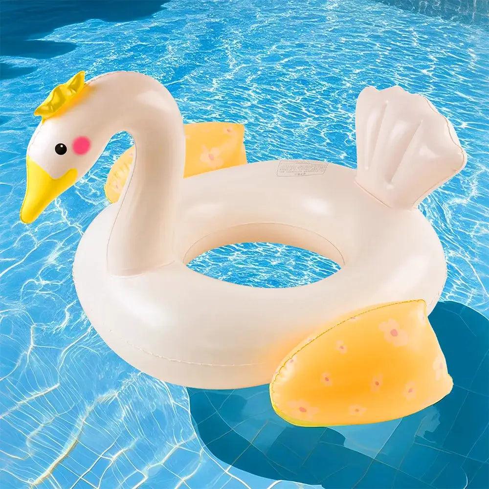  Sunshade Swim Ring With Canopy Pool Float Deluxe Swan -  ToylandEU™