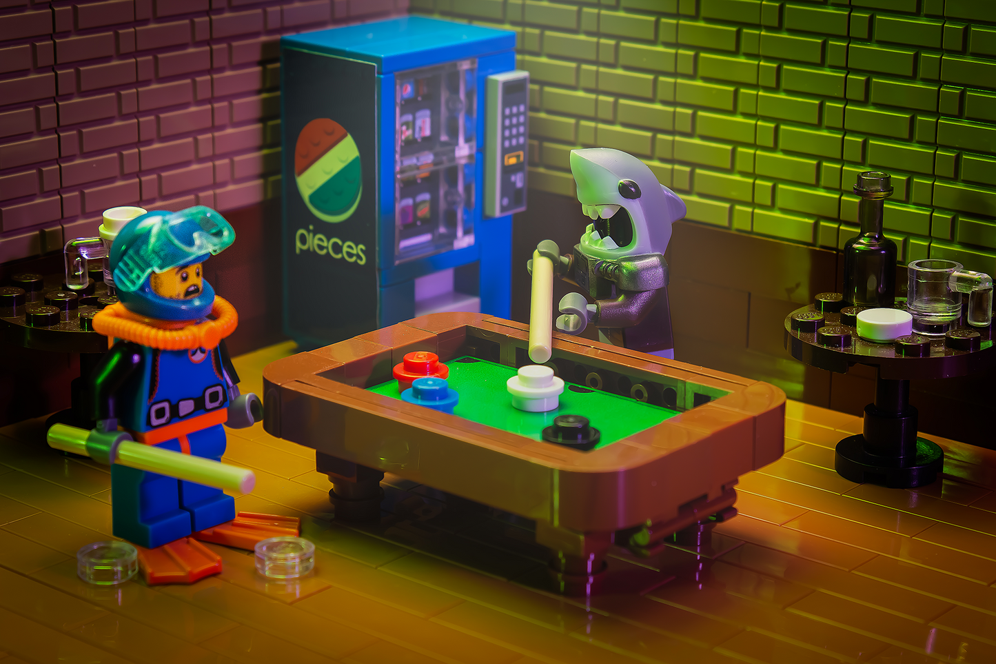 Pool Table Building Kit made from LEGO parts - ToylandEU