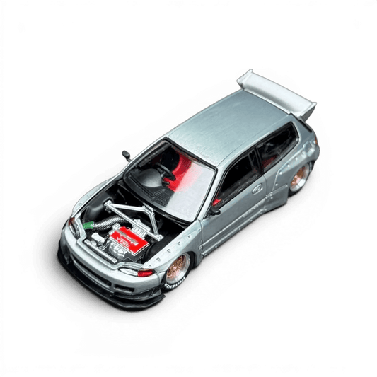  Pop Race Honda Civic EG6 Scale 1 To 64 Raw Metal -  ToylandEU™