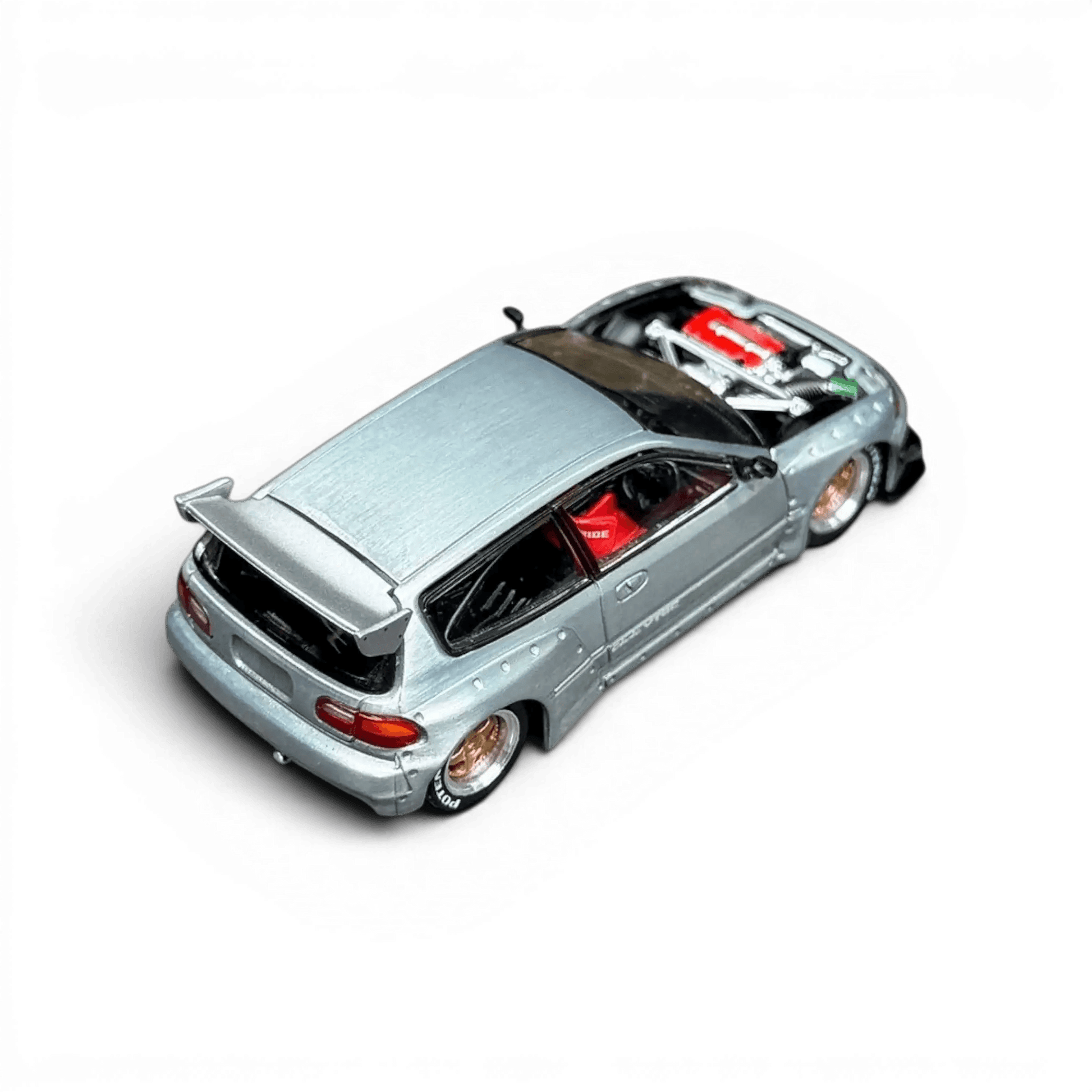  Pop Race Honda Civic EG6 Scale 1 To 64 Raw Metal -  ToylandEU™