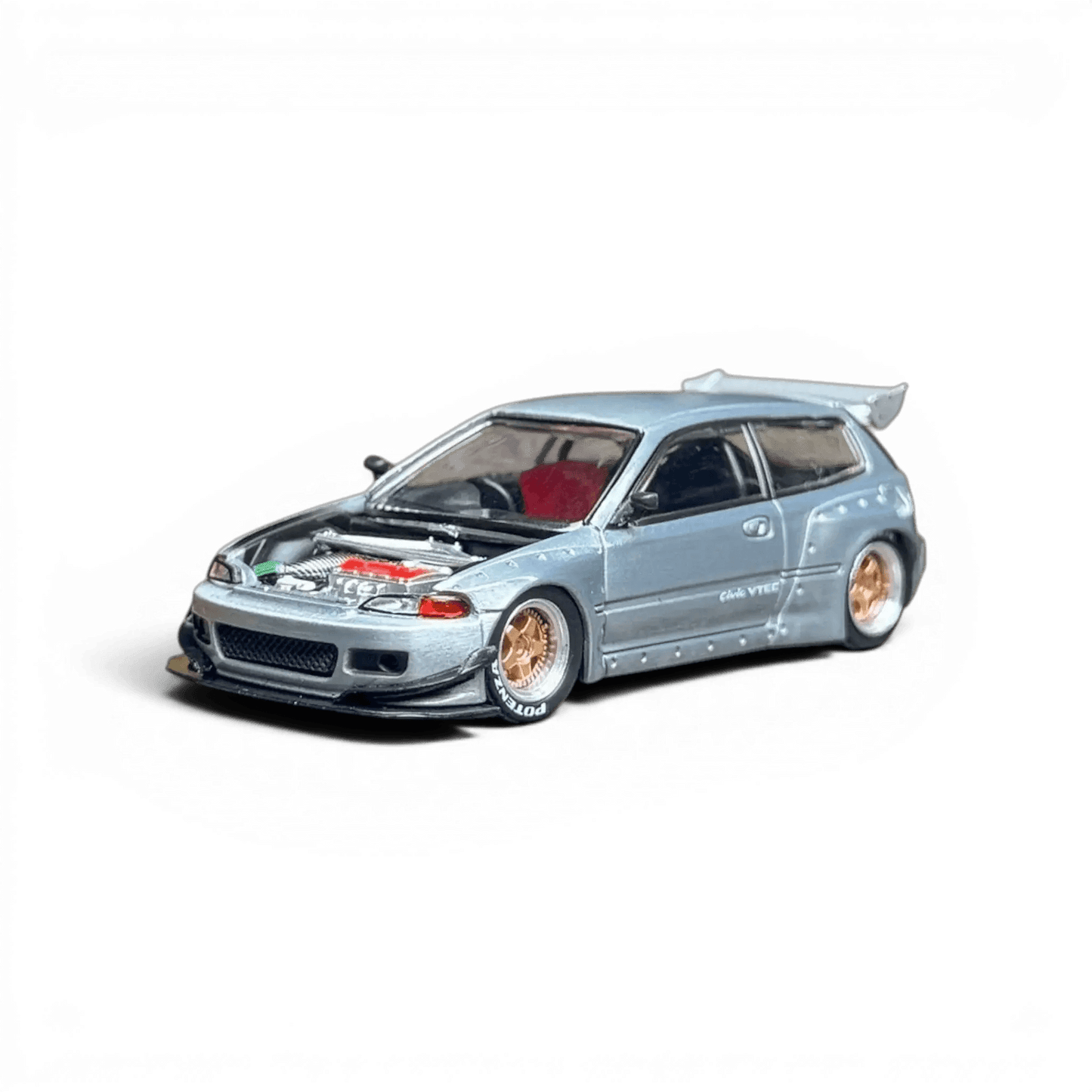  Pop Race Honda Civic EG6 Scale 1 To 64 Raw Metal -  ToylandEU™