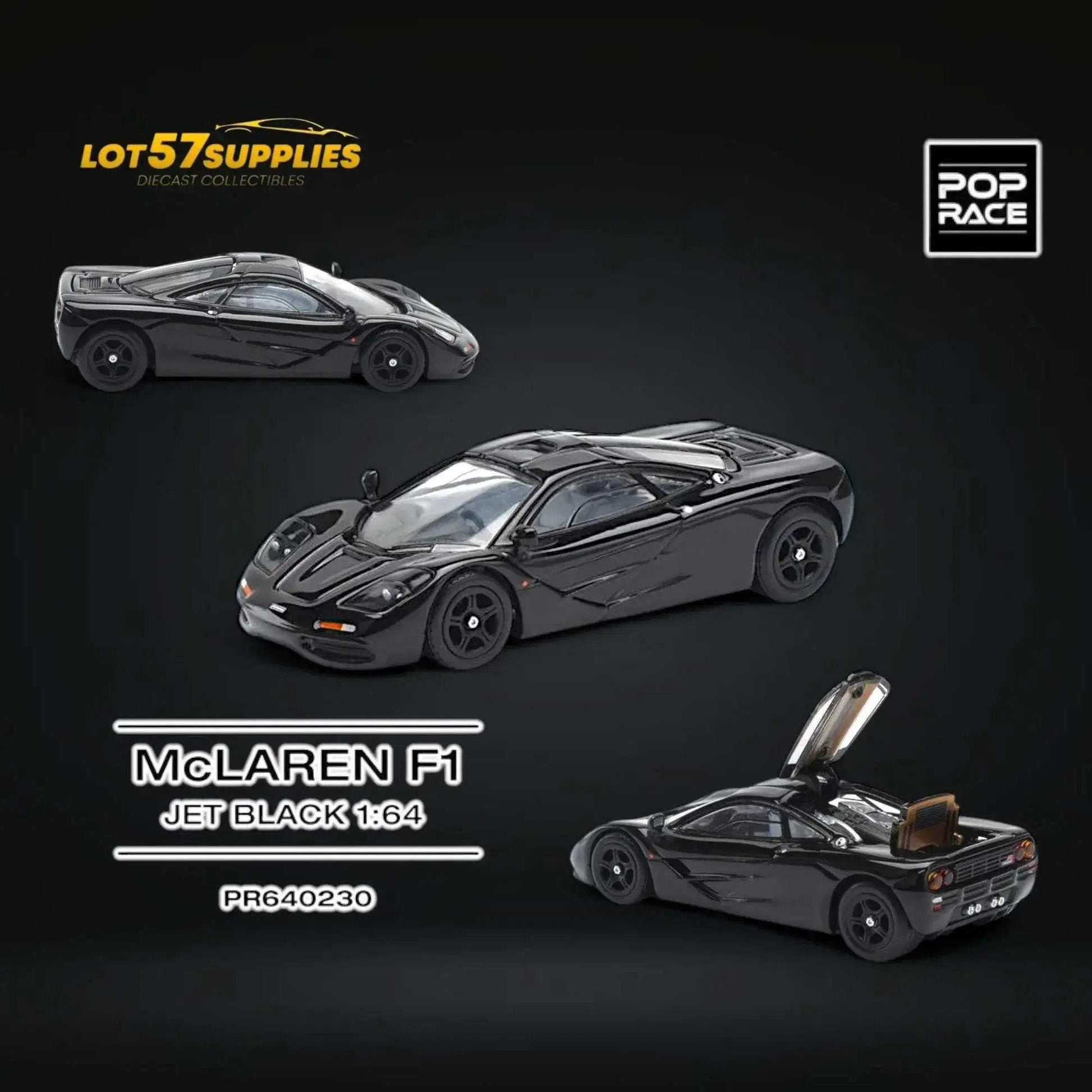 (Pre-Order) Pop Race McLaren F1 Jet Black 1:64 - ToylandEU