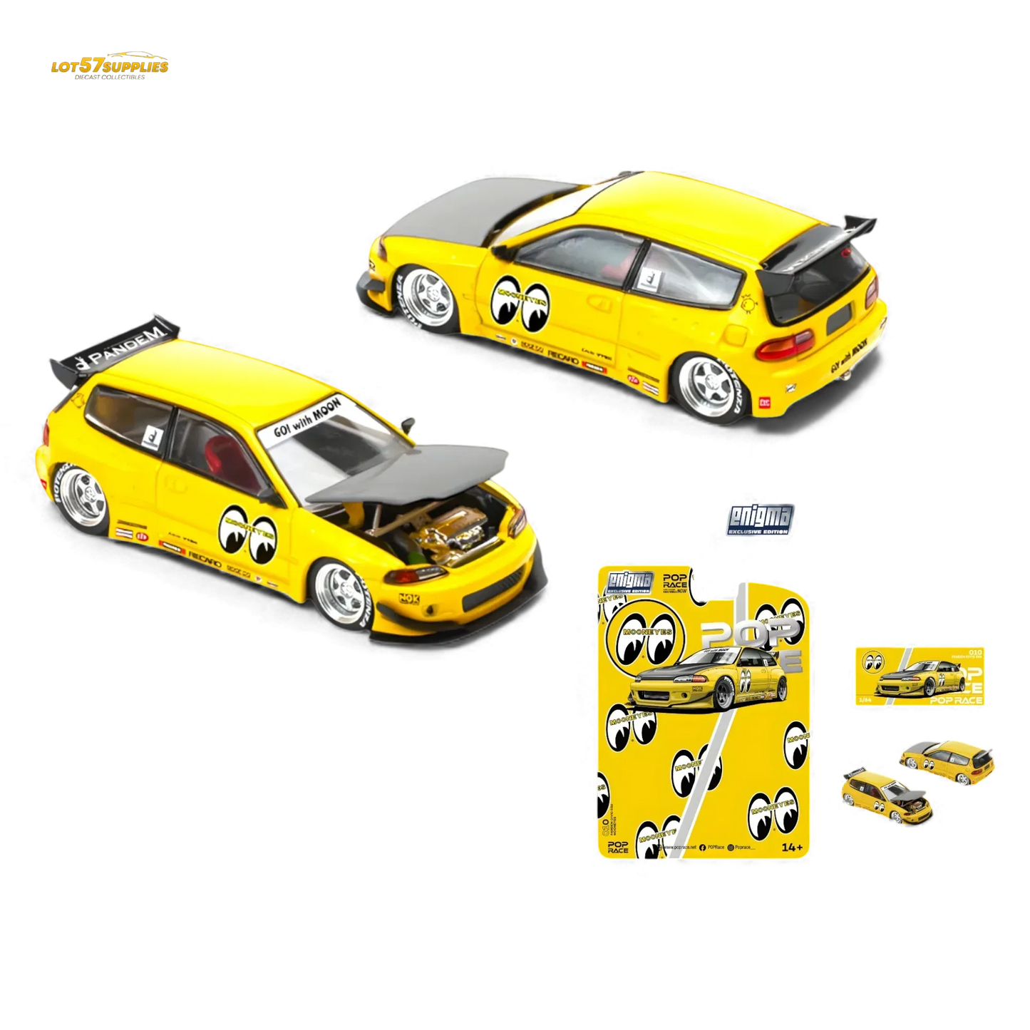 Pop Race Pandem Civic EG6 v1.5 - MOONEYES 1:64 PRE0010 - ToylandEU