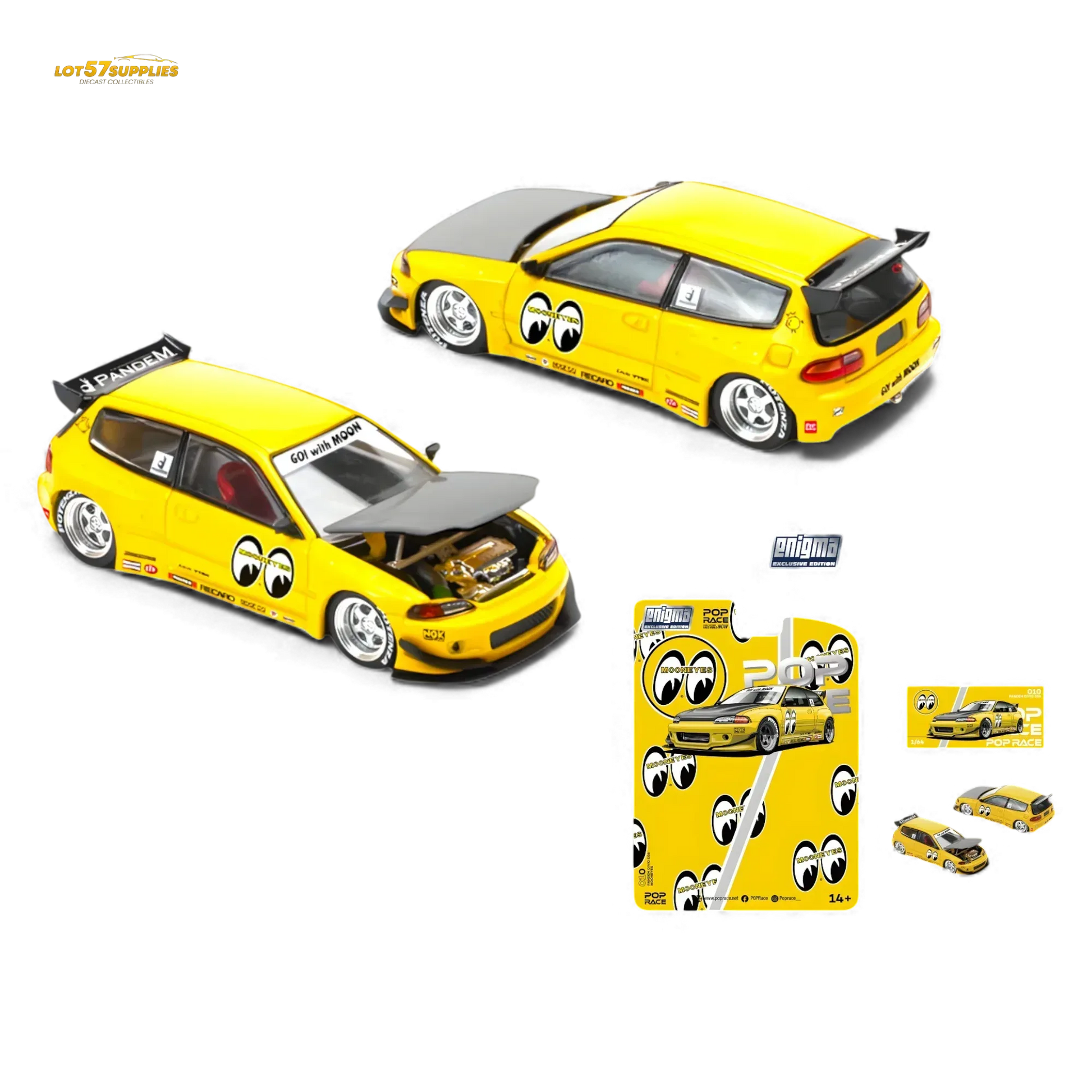 Pop Race Pandem Civic EG6 v1.5 - MOONEYES 1:64 PRE0010 - ToylandEU