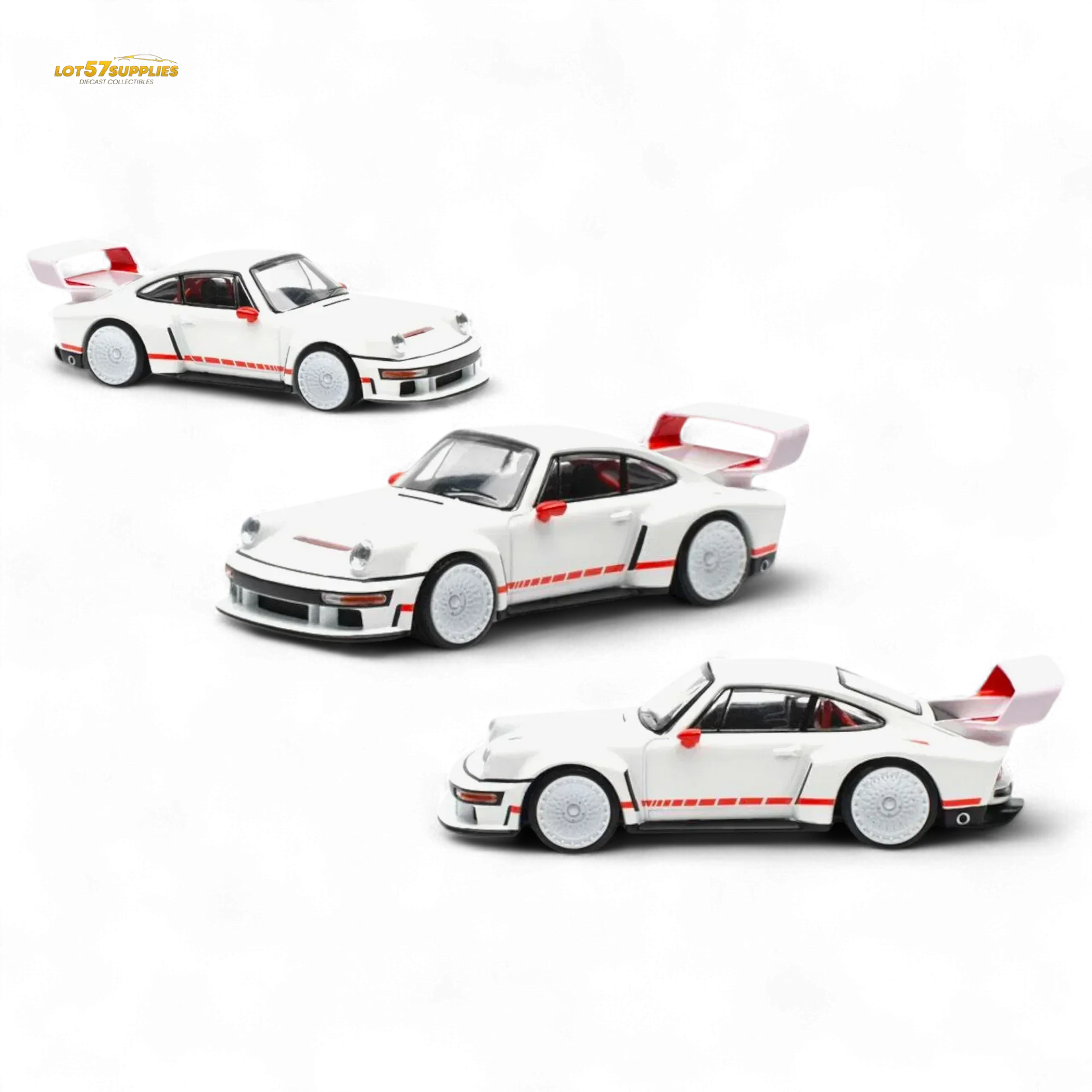 Pop Race Porsche Singer DLS Turbo White 1:64 - ToylandEU