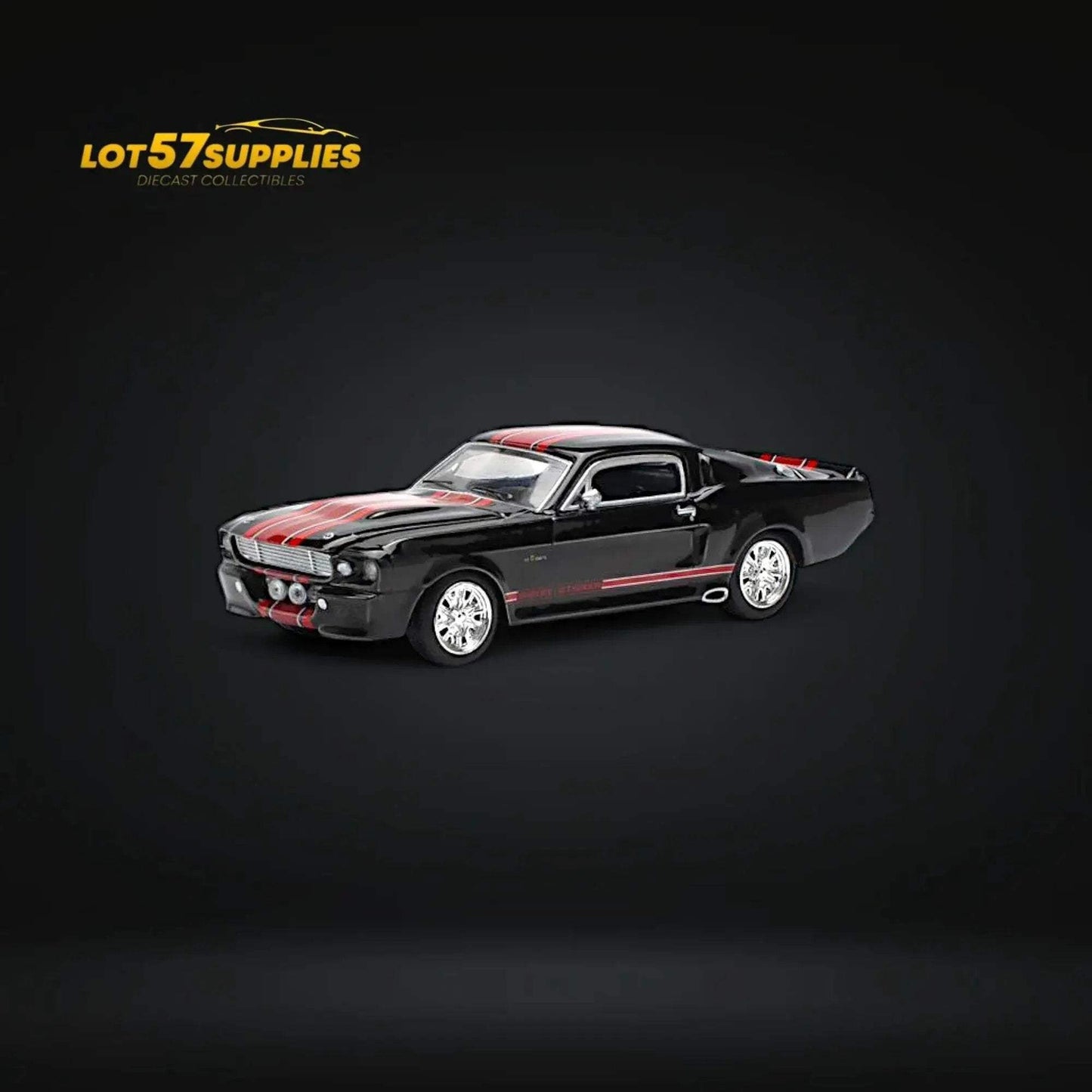 Pop Race Shelby Mustang GT500 Dark Chrome 1:64 - ToylandEU