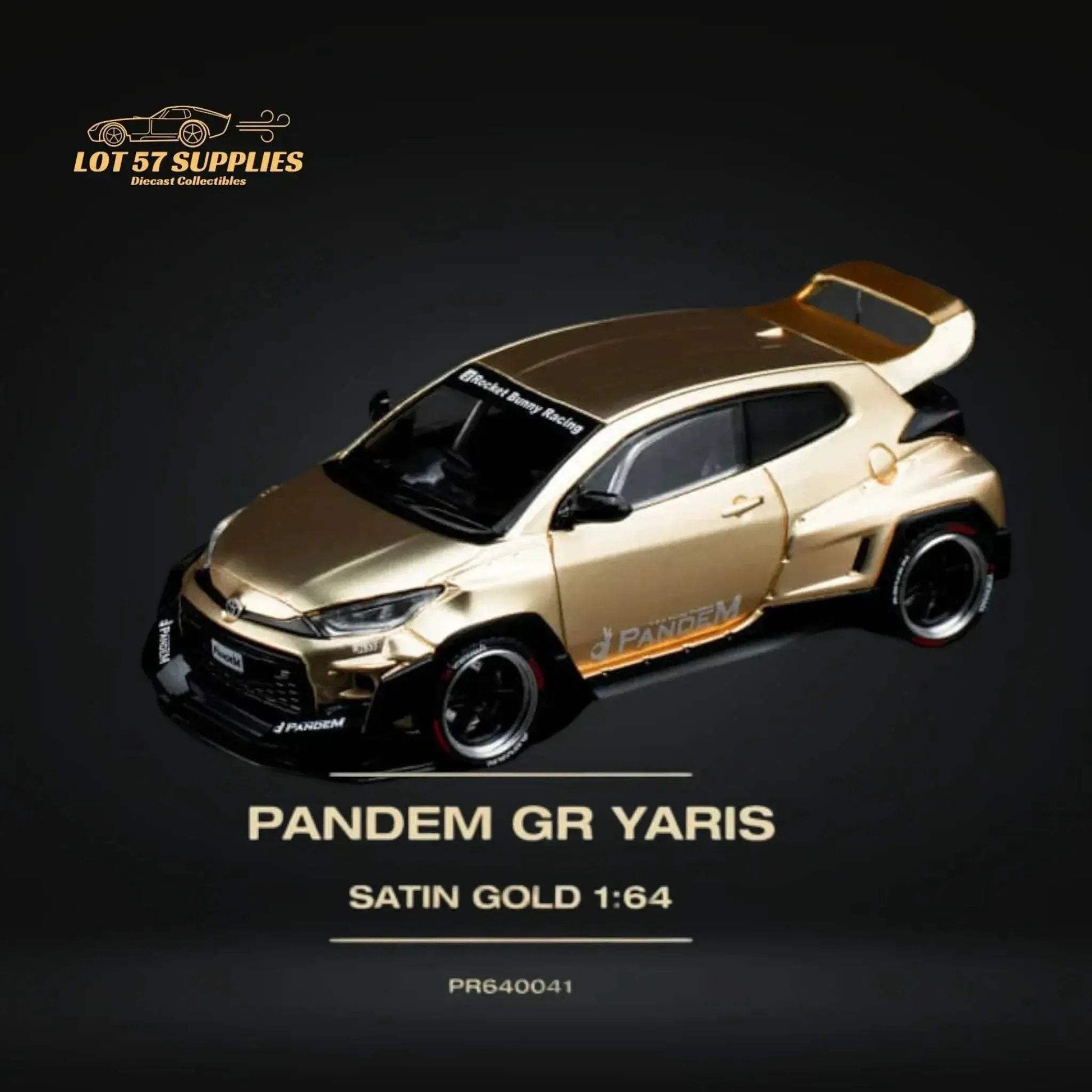 Pop Race Toyota Yaris Pandem GR Satin Gold 1:64 PR6400041 - ToylandEU