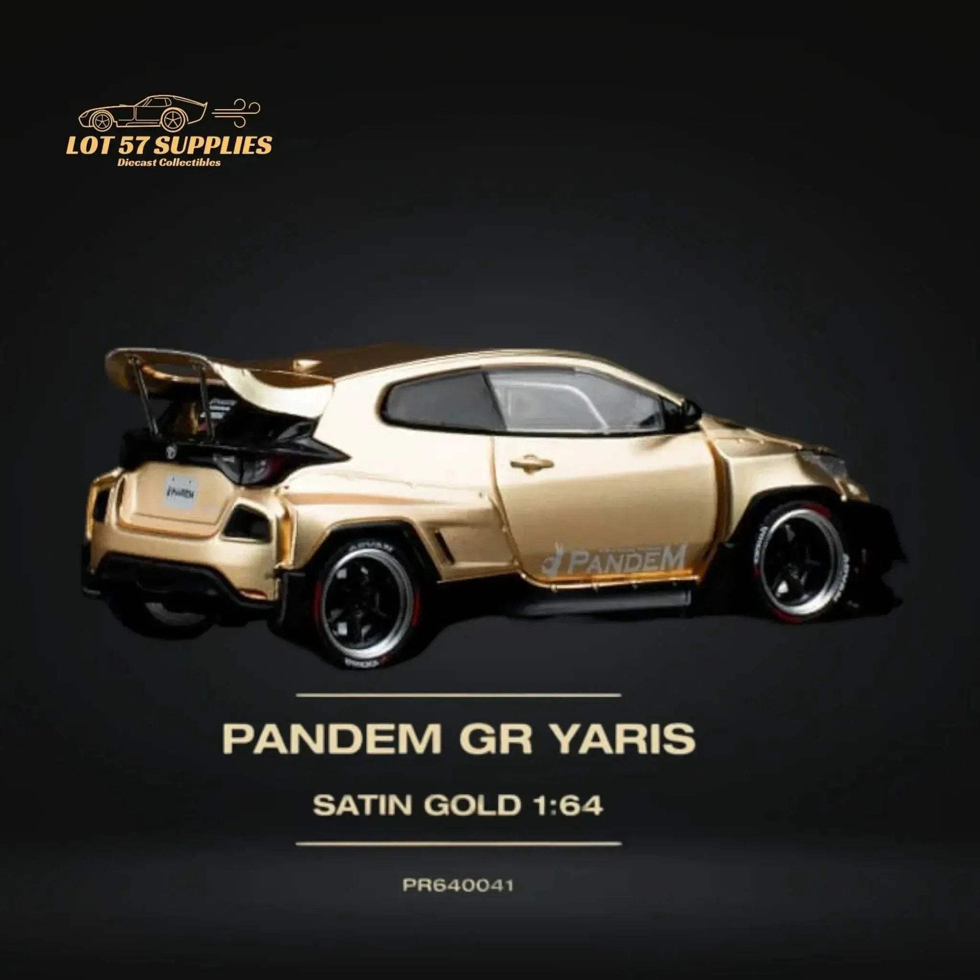 Pop Race Toyota Yaris Pandem GR Satin Gold 1:64 PR6400041 - ToylandEU