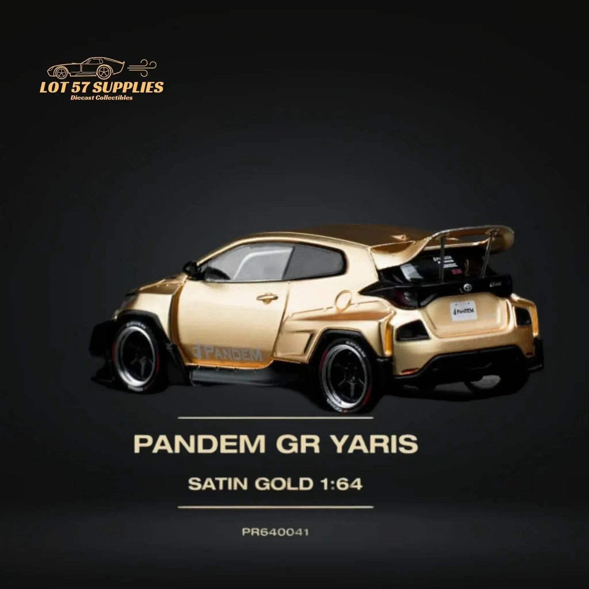 Pop Race Toyota Yaris Pandem GR Satin Gold 1:64 PR6400041 - ToylandEU