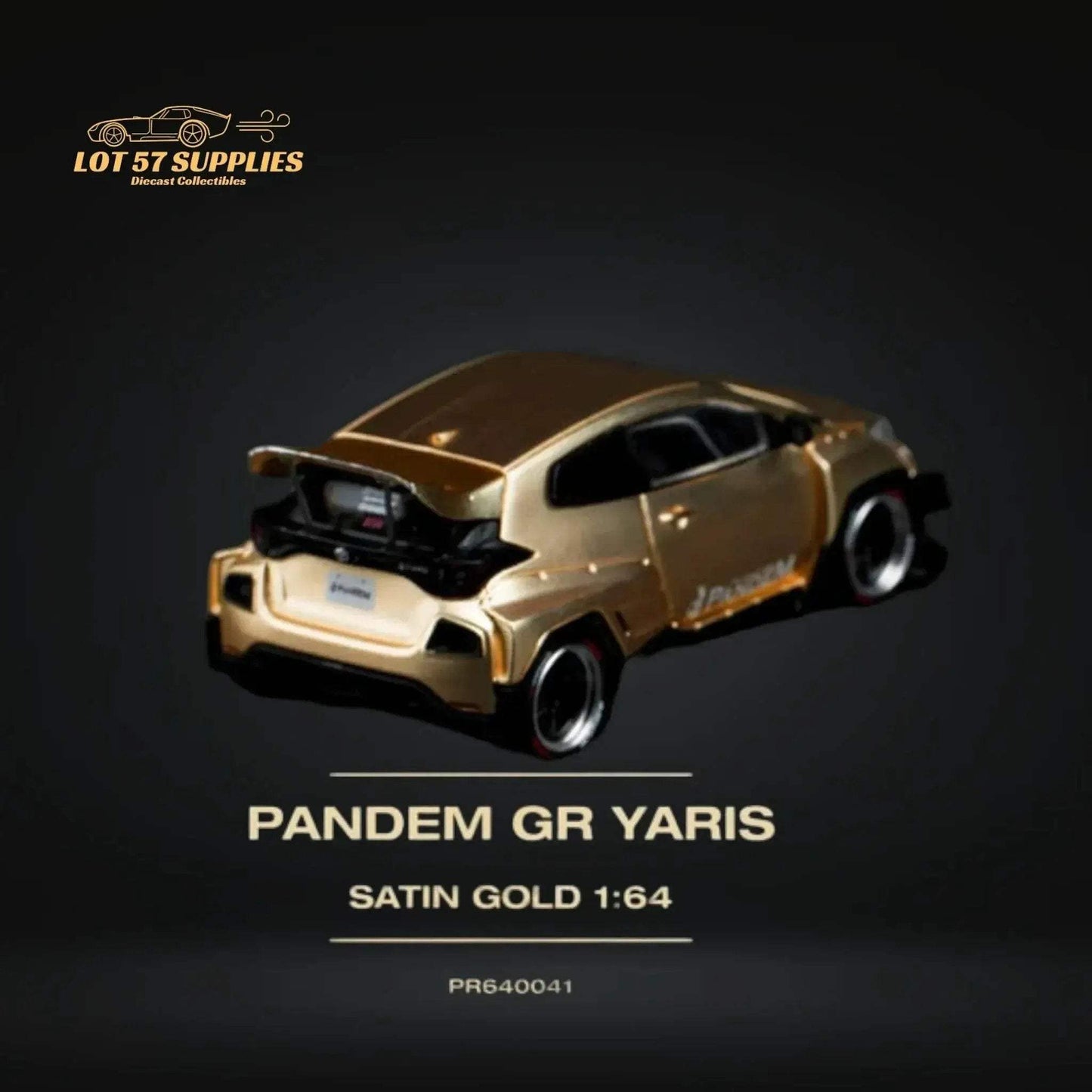 Pop Race Toyota Yaris Pandem GR Satin Gold 1:64 PR6400041 - ToylandEU