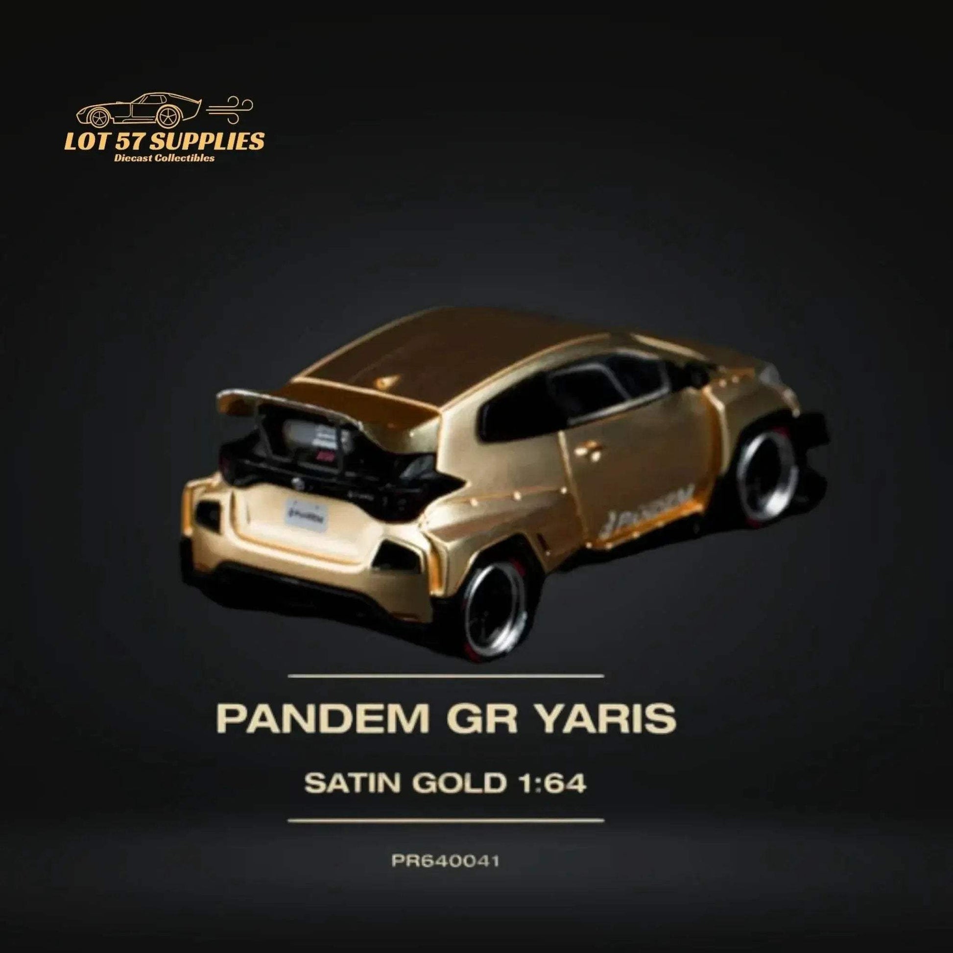Pop Race Toyota Yaris Pandem GR Satin Gold 1:64 PR6400041 - ToylandEU