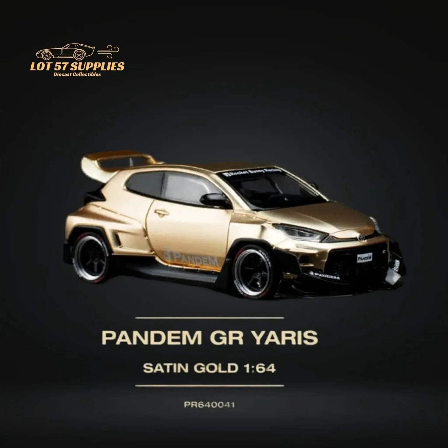 Pop Race Toyota Yaris Pandem GR Satin Gold 1:64 PR6400041 - ToylandEU