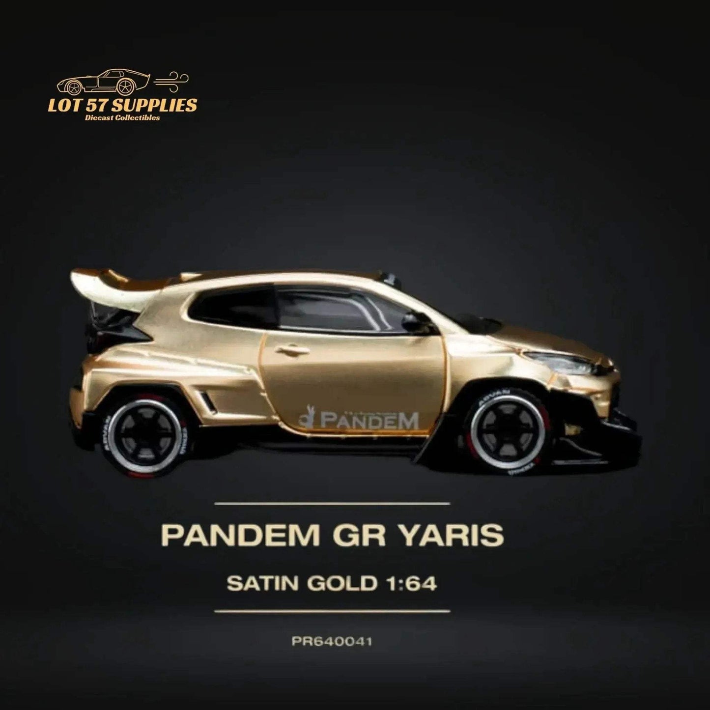 Pop Race Toyota Yaris Pandem GR Satin Gold 1:64 PR6400041 - ToylandEU
