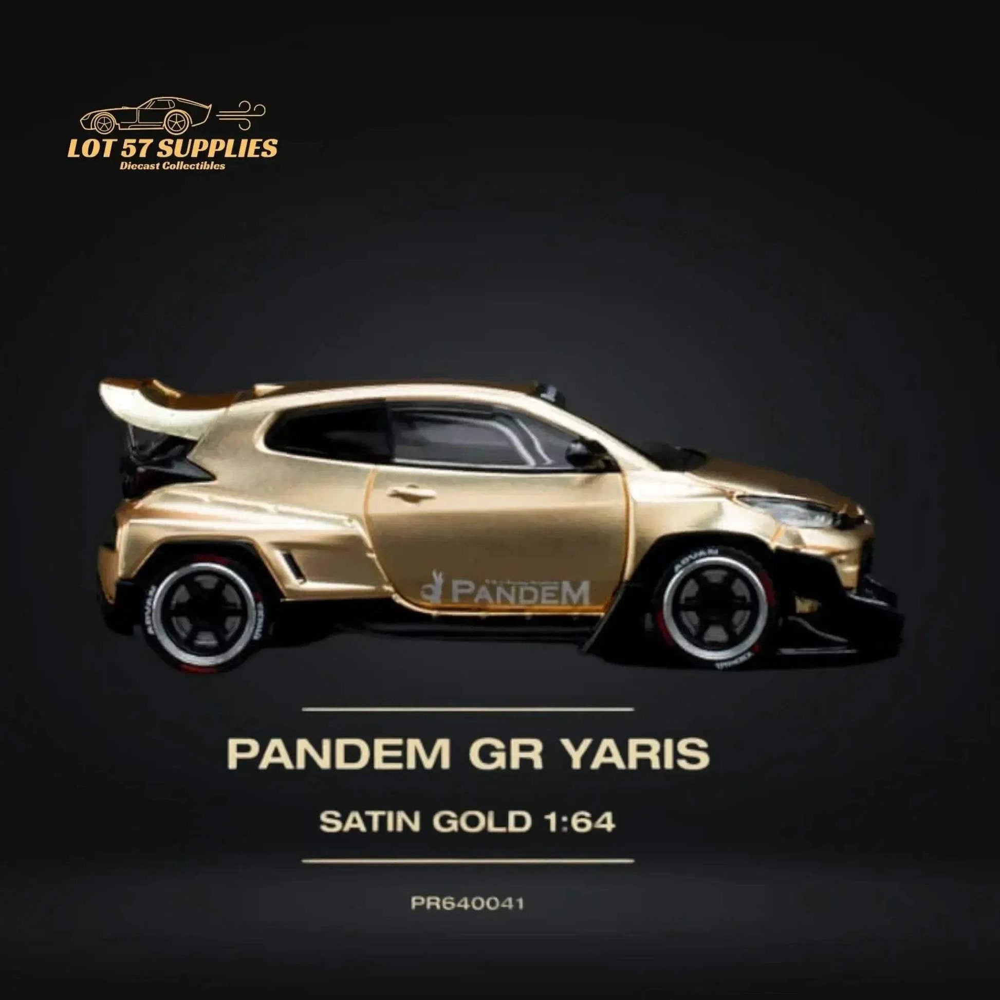 Pop Race Toyota Yaris Pandem GR Satin Gold 1:64 PR6400041 - ToylandEU