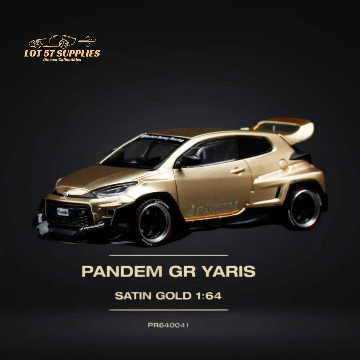 Pop Race Toyota Yaris Pandem GR Satin Gold 1:64 PR6400041 - ToylandEU