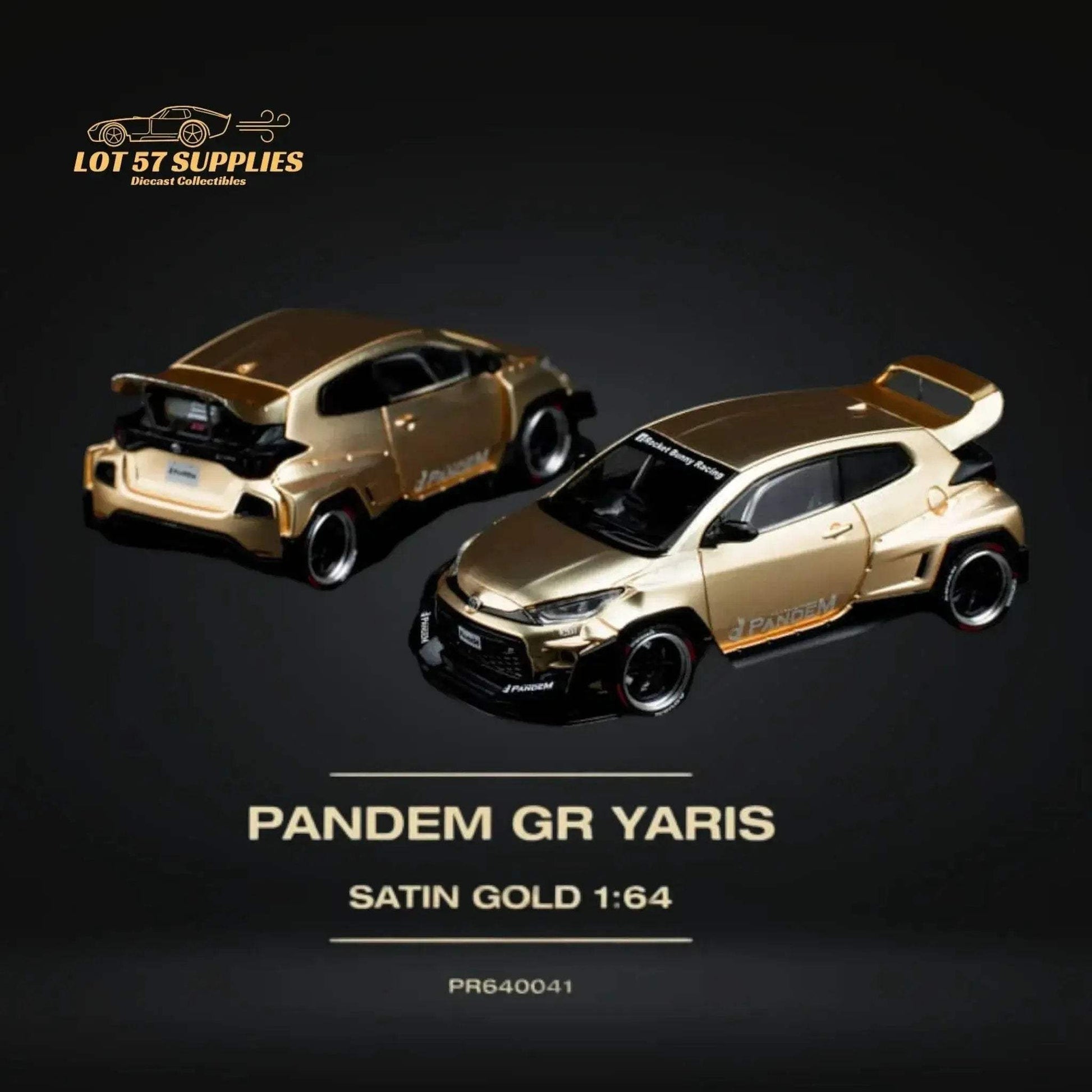 Pop Race Toyota Yaris Pandem GR Satin Gold 1:64 PR6400041 - ToylandEU