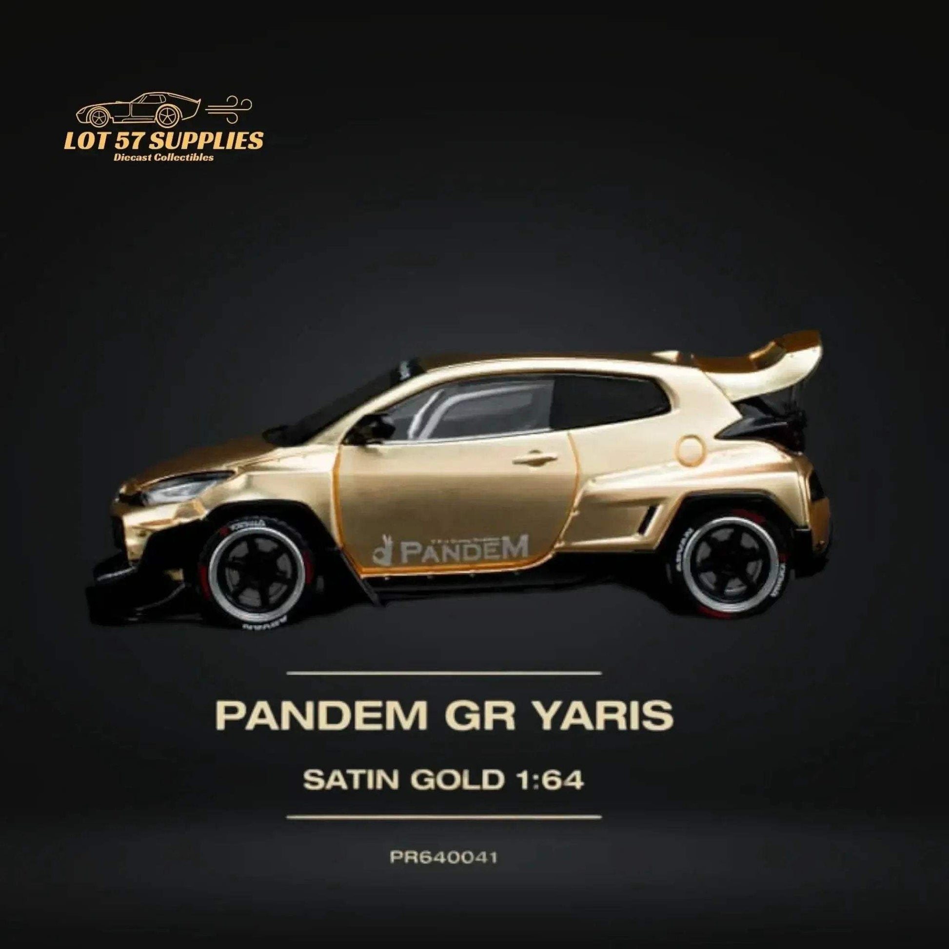 Pop Race Toyota Yaris Pandem GR Satin Gold 1:64 PR6400041 - ToylandEU