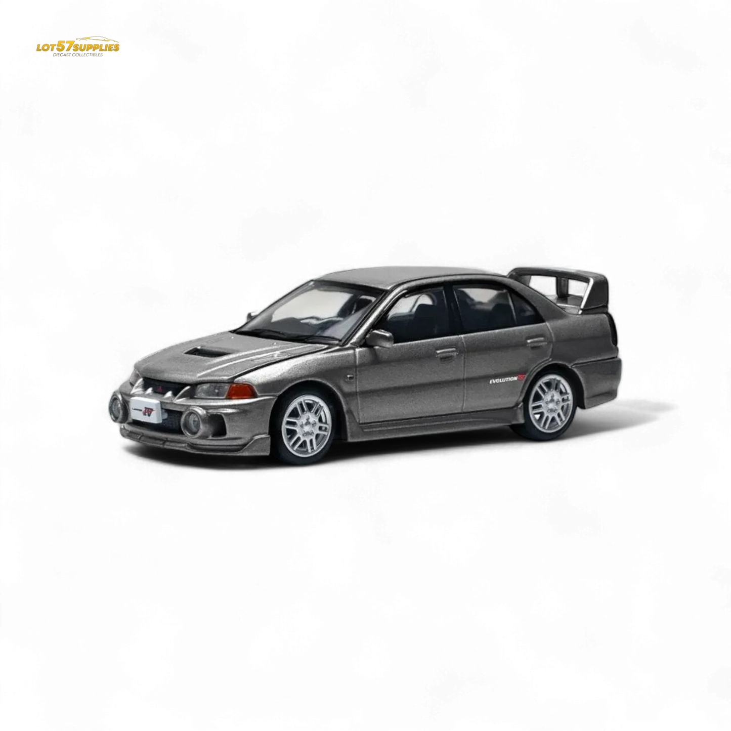 (Pre-Order) poprace MITSUBISHI LANCER EVOLUTION IV - DARK GREY 1/64 - ToylandEU