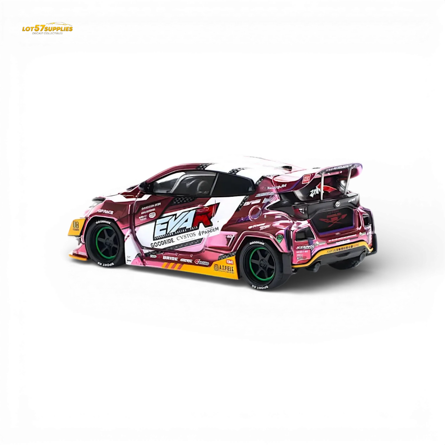 PopRace Toyota GR YARIS Pink EVA RT Production Model 1:64 - ToylandEU
