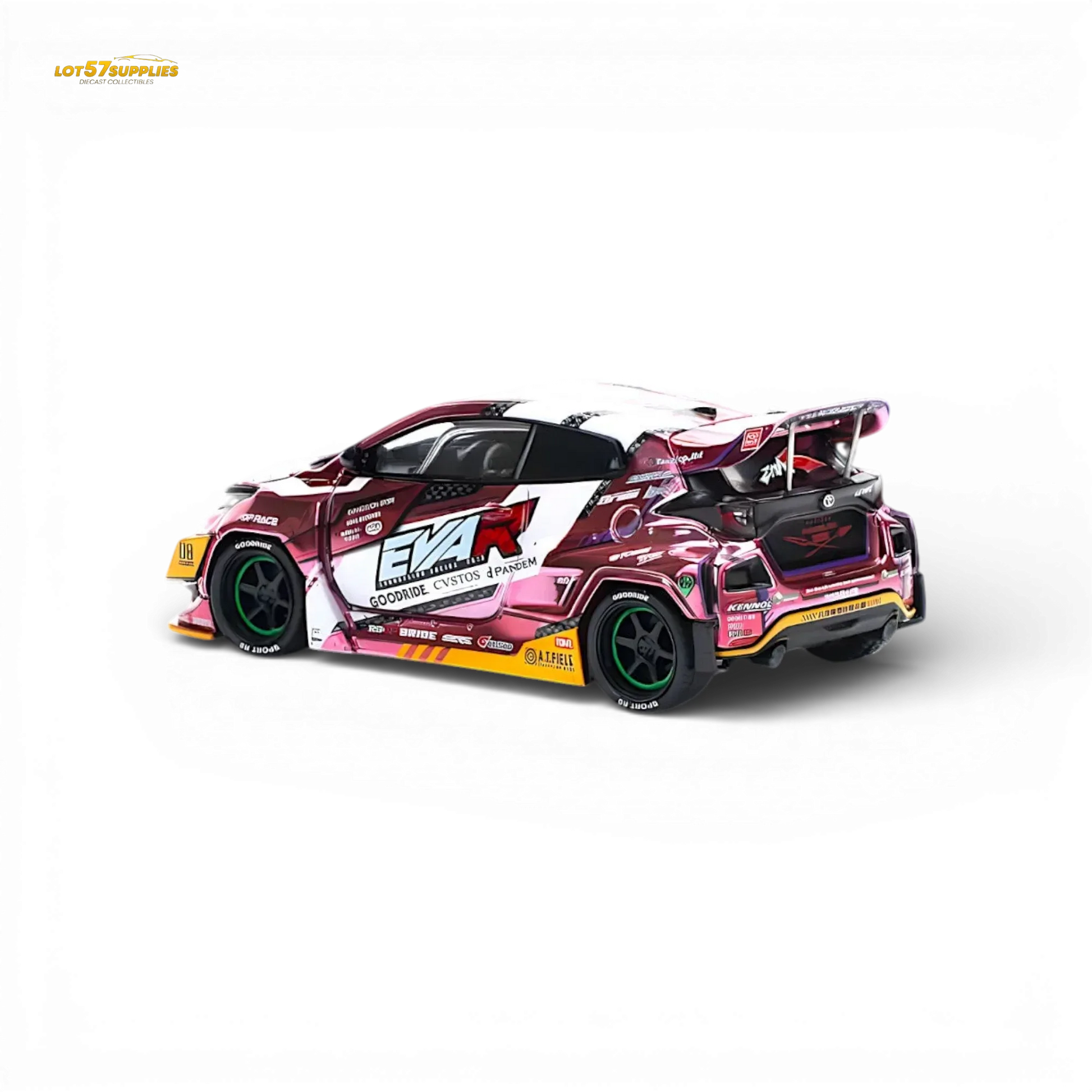 PopRace Toyota GR YARIS Pink EVA RT Production Model 1:64 - ToylandEU
