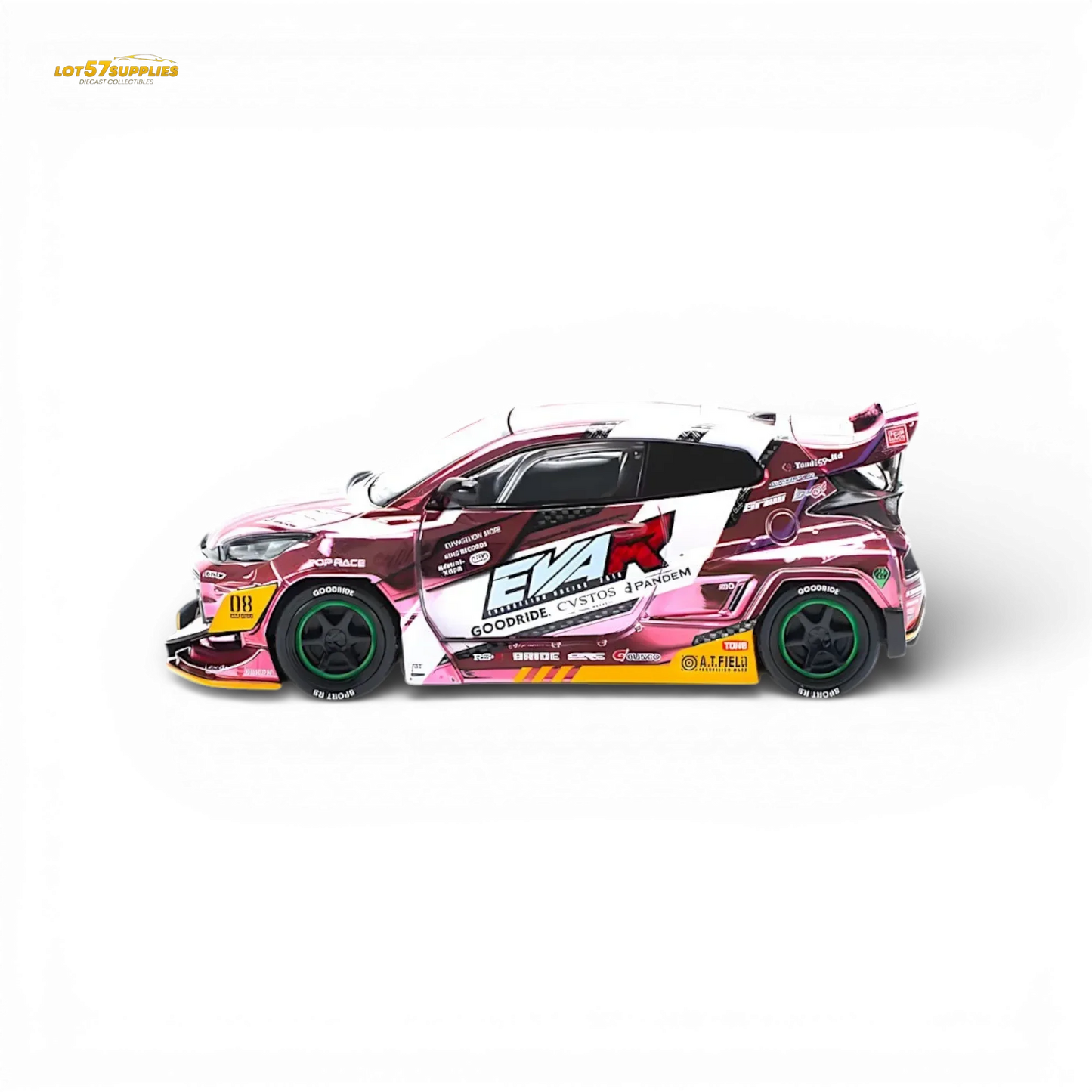 PopRace Toyota GR YARIS Pink EVA RT Production Model 1:64 - ToylandEU