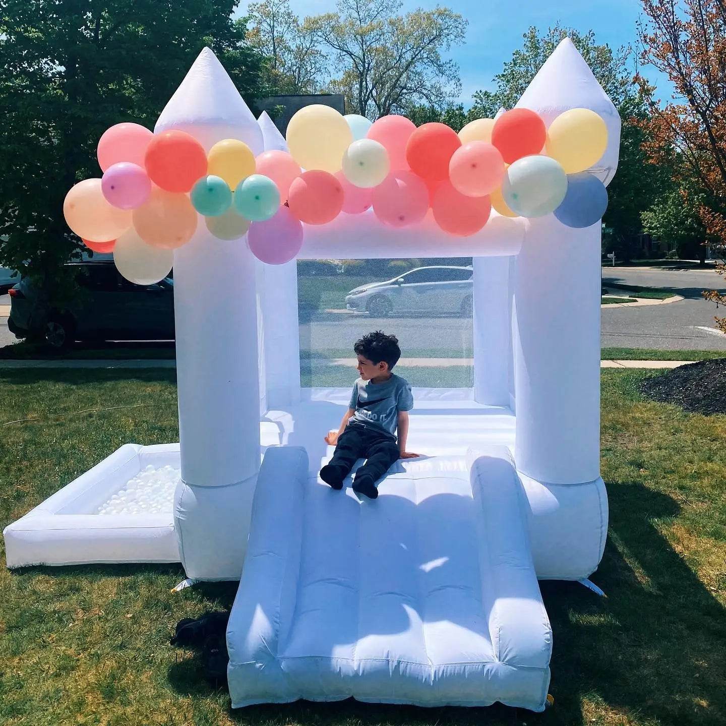 Popular Inflatable 3 in 1 Jumping Slide Mini White Bounce House - ToylandEU