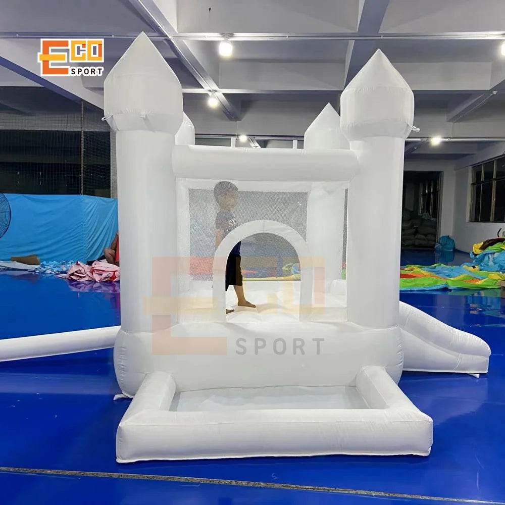 Popular Inflatable 3 in 1 Jumping Slide Mini White Bounce House - ToylandEU