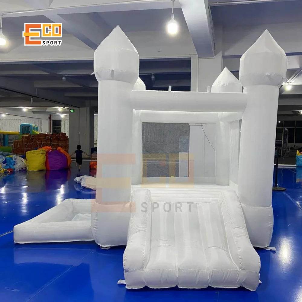Popular Inflatable 3 in 1 Jumping Slide Mini White Bounce House - ToylandEU