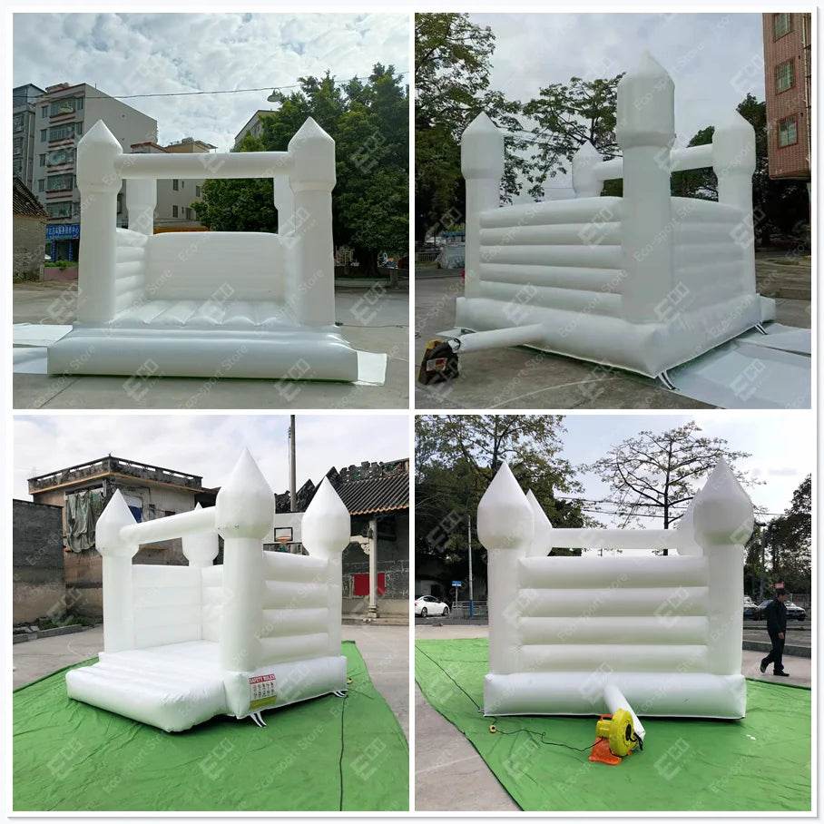 Popular Inflatable 3 in 1 Jumping Slide Mini White Bounce House - ToylandEU