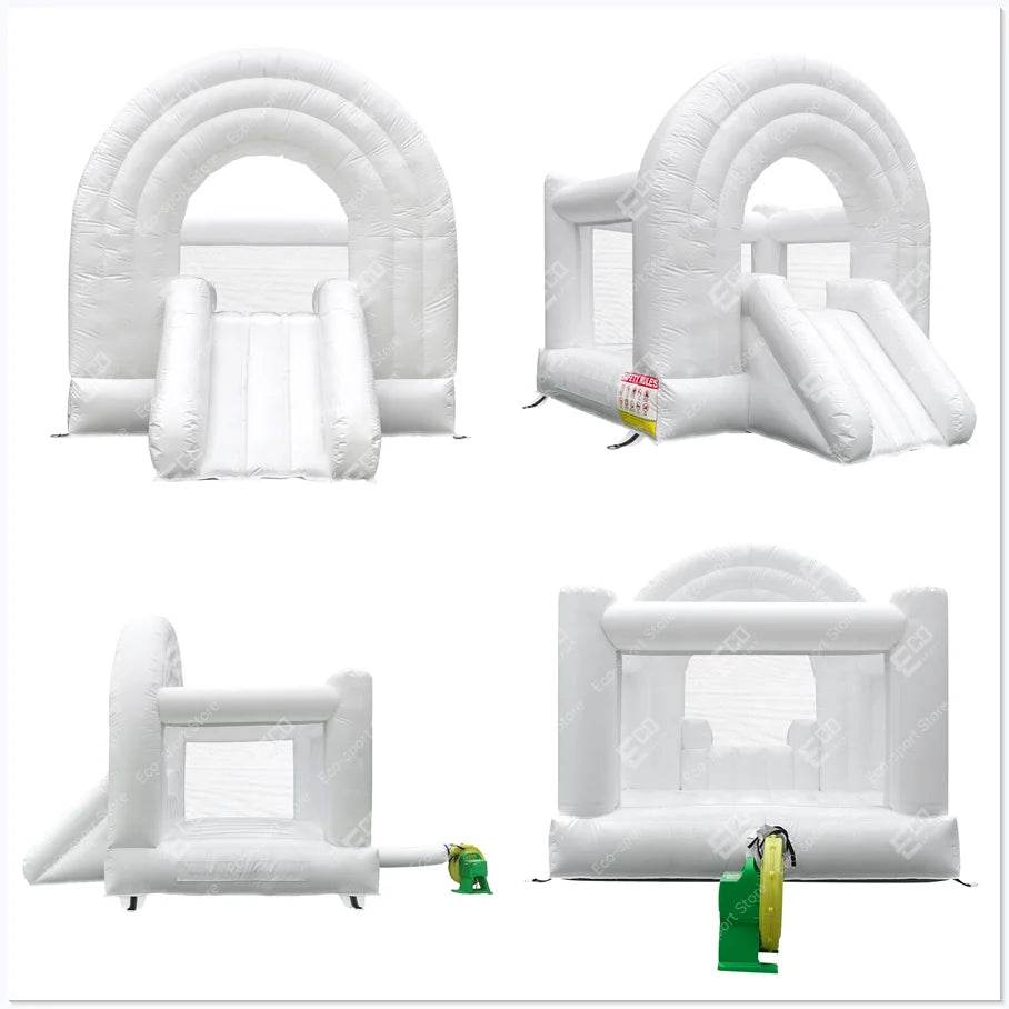 Popular Inflatable 3 in 1 Jumping Slide Mini White Bounce House - ToylandEU