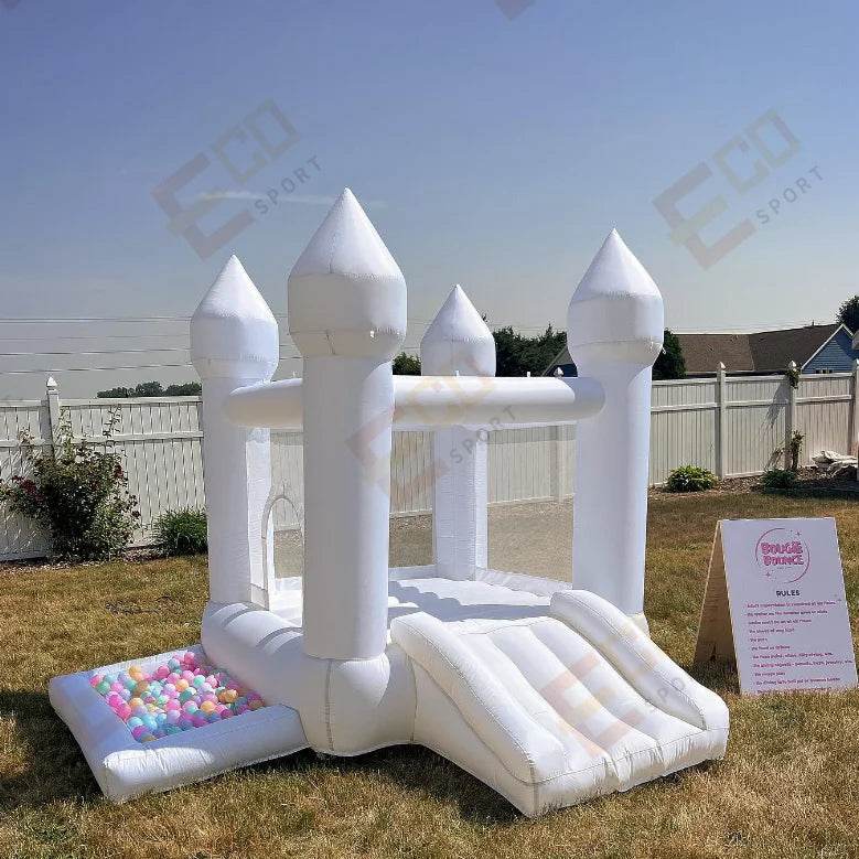 Popular Inflatable 3 in 1 Jumping Slide Mini White Bounce House - ToylandEU