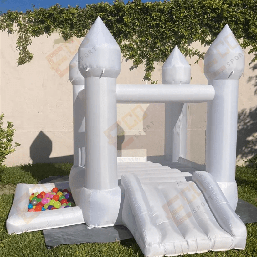 Popular Inflatable 3 in 1 Jumping Slide Mini White Bounce House - ToylandEU
