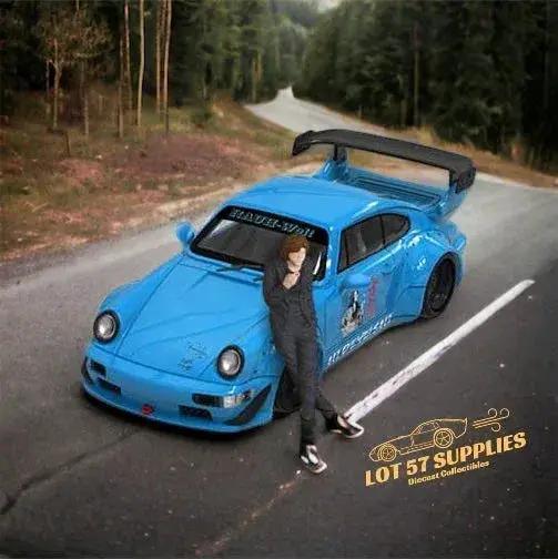  Porsche 911 964 Diecast Model Blue Figure Included -  ToylandEU™