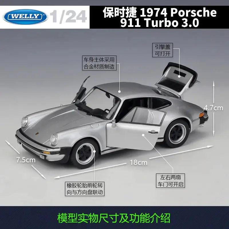  Porsche 911 Die Cast Model Car 1 24 Turbocharged -  ToylandEU™